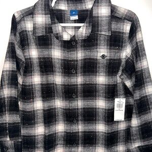Old Navy Kids Black and White Plaid Button Down Shirt